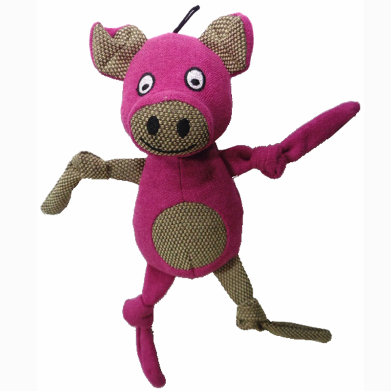 Свинска форма нов дизайн плюшено куче дъвче играчка домашен любимец играчка с скърцане